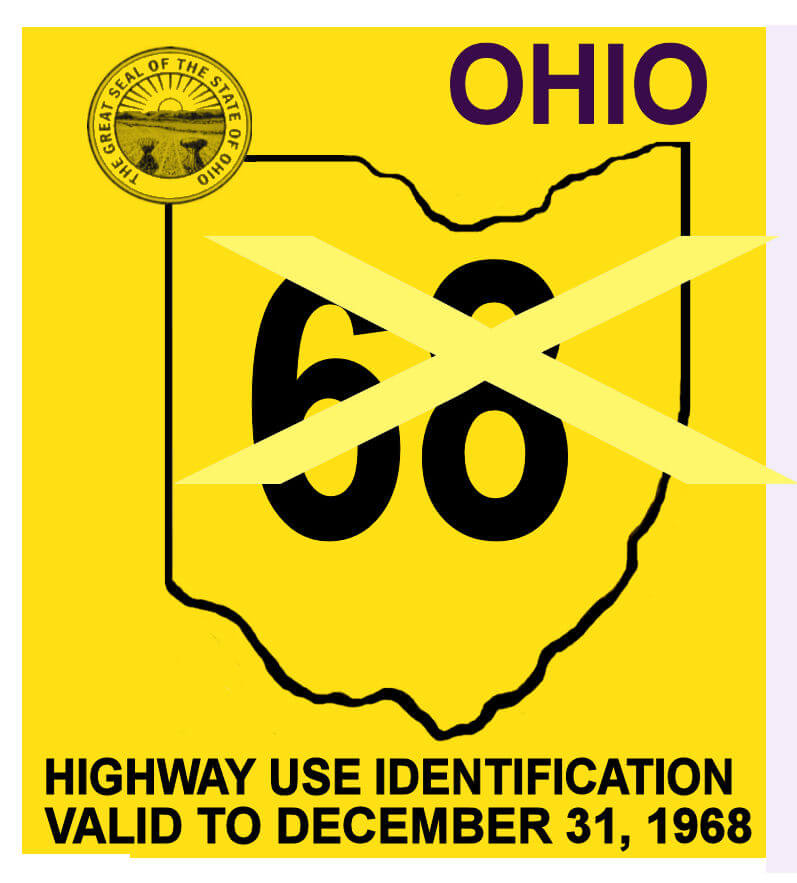 (image for) 1968 Ohio Rgistration Validation sticker